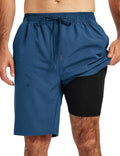 AIRIKE Mens Swim Trunks with Compression Liner 9"/11" Quick Dry Board Shorts Bathing Suits Beach Shorts with Zipper Pockets