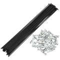 Motoforti Universal Bicycle Spokes Bike Wheel Spokes 14G 291mm Length Carbon Steel Black 1 Set