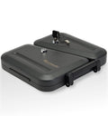 Hornady Dual-Lid Gun Lock Box - Two Compartment Portable Lock Box with Separate Lid and Lock - This Small Gun Safe Stores Handguns and Ammo Separately - Measures 11 x 10 x 2 Inches - Item 95229