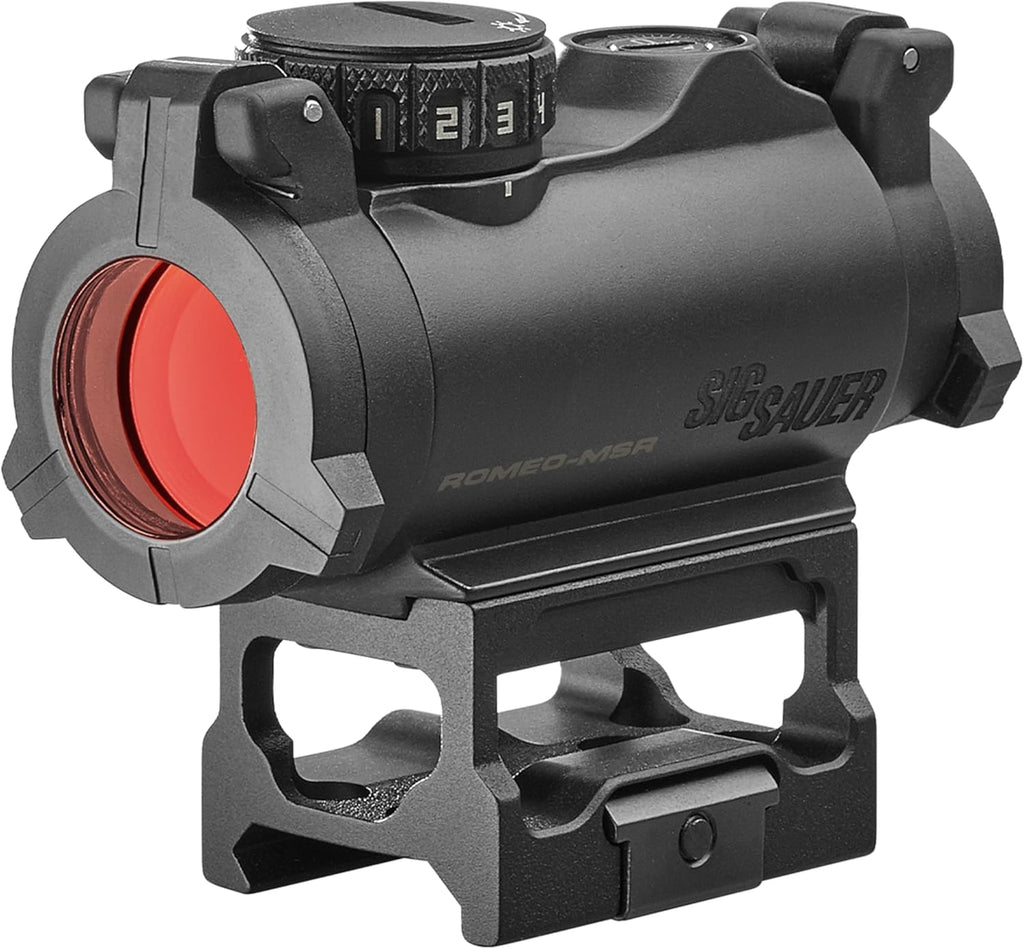 Sig Sauer Romeo-MSR Red Dot Sight - 1x20mm 2 MOA | Durable, Waterproof & Ultra-Compact with Flip-Back Lens Covers