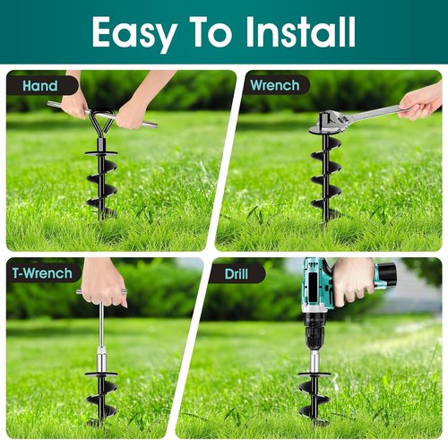 Ground Anchors | Heavy-Duty Screw-In Stakes for Trampolines, Tents, and Canopies - High Wind Resistance