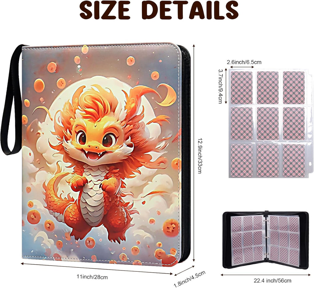 Skiennix Card Binder - 900 Pockets Trading Card Holder with 50 Removable Sleeves | Organized for Kids