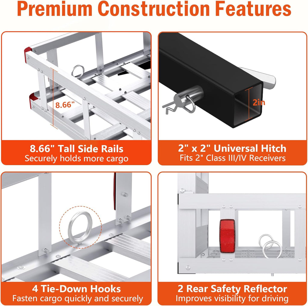 Receiver for SUVs, Trucks, Vans, and Campers - 50" x 29.5" x 8.7