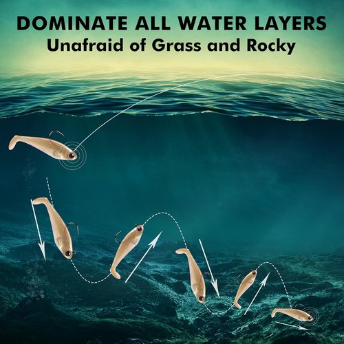 Fishing Lures - Pre-Rigged Swim Baits for Bass, Crappie, Trout & Walleye | Perfect Fishing Gifts