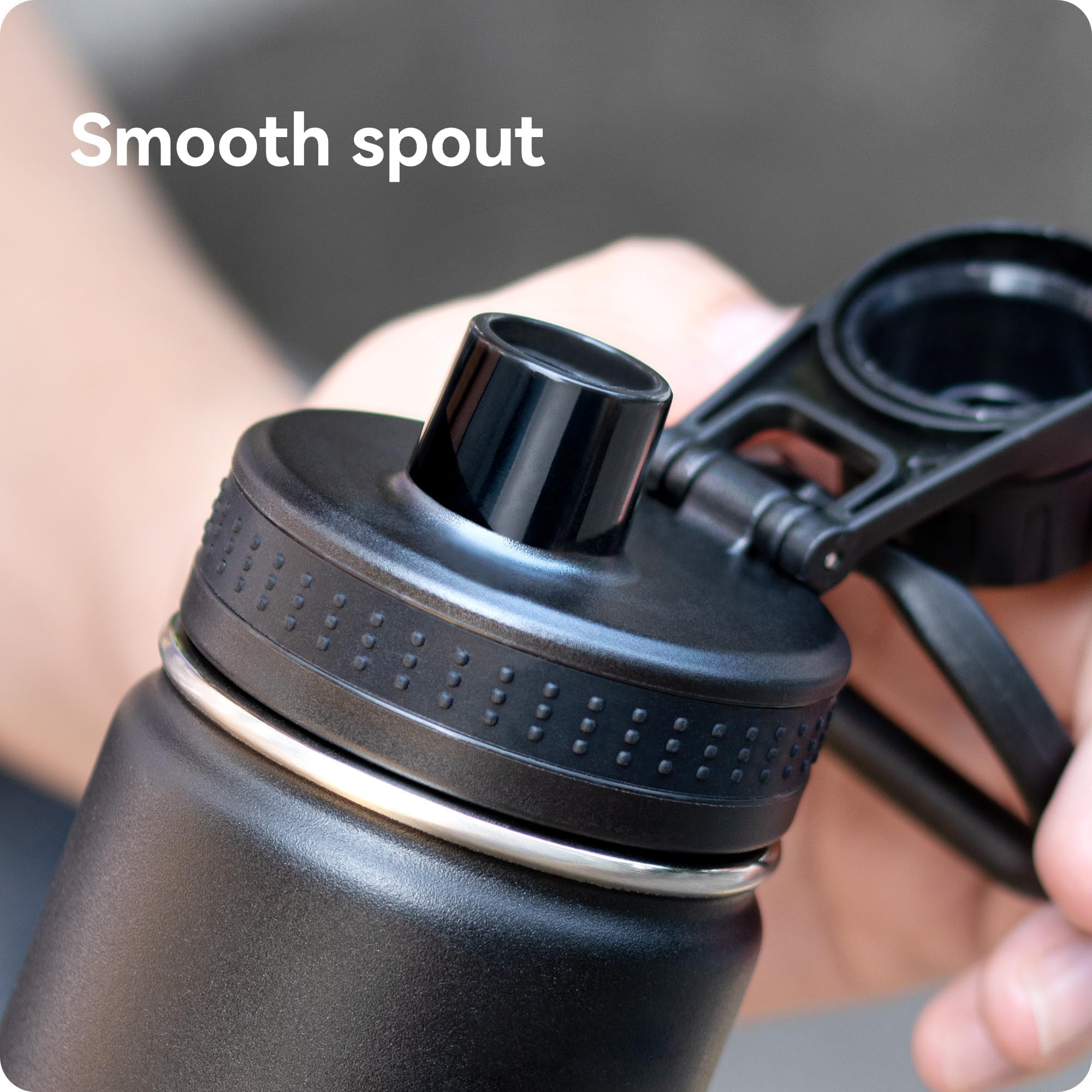 Prurex Spout Lid for Hydro Flask Wide Mouth Bottles | Replacement Lid Fits 12-64oz Models with 2.28" Opening | BPA-Free Sports Accessory (Blue, 1 Pack)