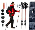 FOREST PILOT Trekking Poles - Lightweight 7075 Aluminum with Flip Lock & All Terrain Accessories - Pair of 2 Walking Sticks for Hiking with EVA Grip-Orange