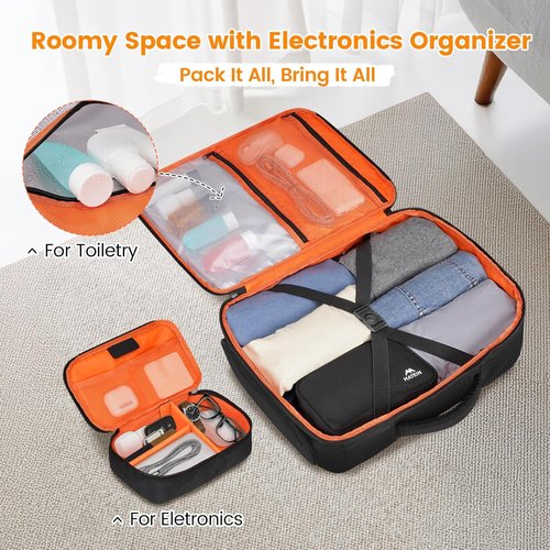MATEIN Personal Item Backpack - Airline Approved Carry-On with Shoe Compartment | Fits 17" Laptop, Lightweight Travel Bag