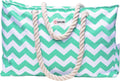Skiennix Beach Tote - Family Size Waterproof Bag with Cooler Pocket & 7 Pockets Total