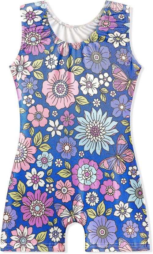 EQSJIU Leotards for Girls - Sparkly Sleeveless Gymnastics & Dance Outfits | Sizes 1-10 Years