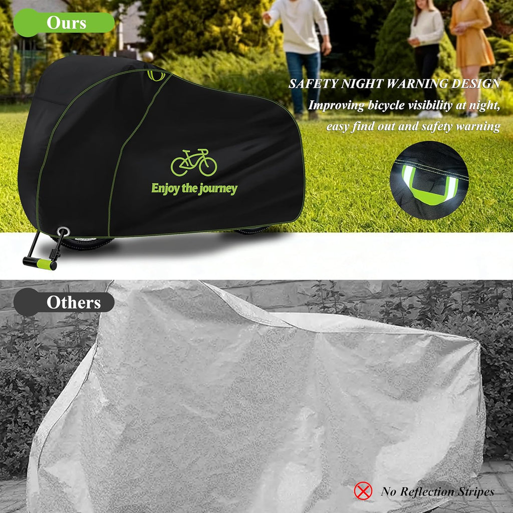 Skiennix Bike Cover - Waterproof Outdoor Protection for 1 Bike | UV, Dust & Wind Proof, Lock Hole