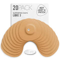 Not Just A Patch Freestyle Libre 3 Plus Sensor Covers (20 Pack) – Breathable, Sweatproof & Secure Hold – Precision-Cut Hole for Ventilation, Enhanced Adhesion & Gentle Support – 10-14 Day Wear - Beige