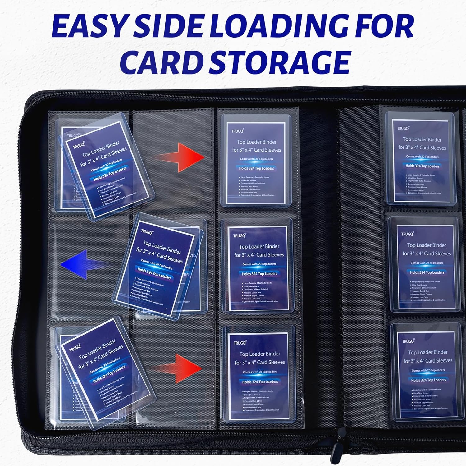 Skiennix Card Sleeve Combo - 200 Hard Plastic & 200 Soft Sleeves with Toploader Binder & 20 Holders