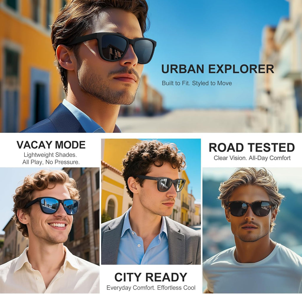 Polarized Sunglasses - Lightweight UV Protection Shades for Men & Women | Ideal for Driving & Fishing