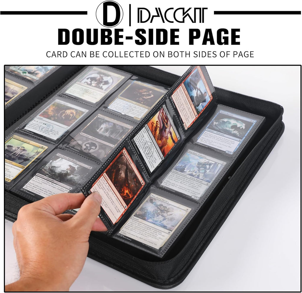 Premium Card Binder - 12 Pocket Design Fits 1200 Cards | Ringless with Sleeves for Trading & Sports Cards - Classic Purple