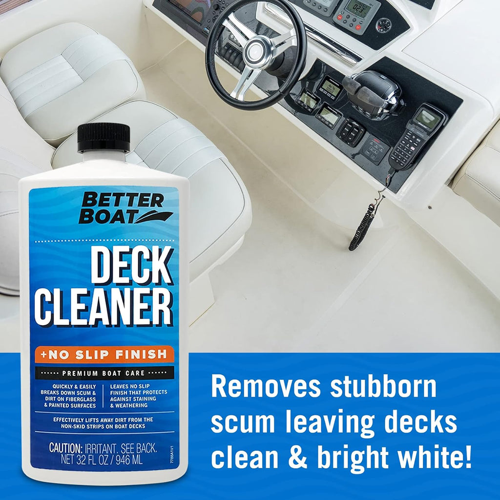 Better Boat Boat Deck Cleaner - Marine Grade Formula for Non-Skid Strips | Safe on Fiberglass, Vinyl & Aluminum
