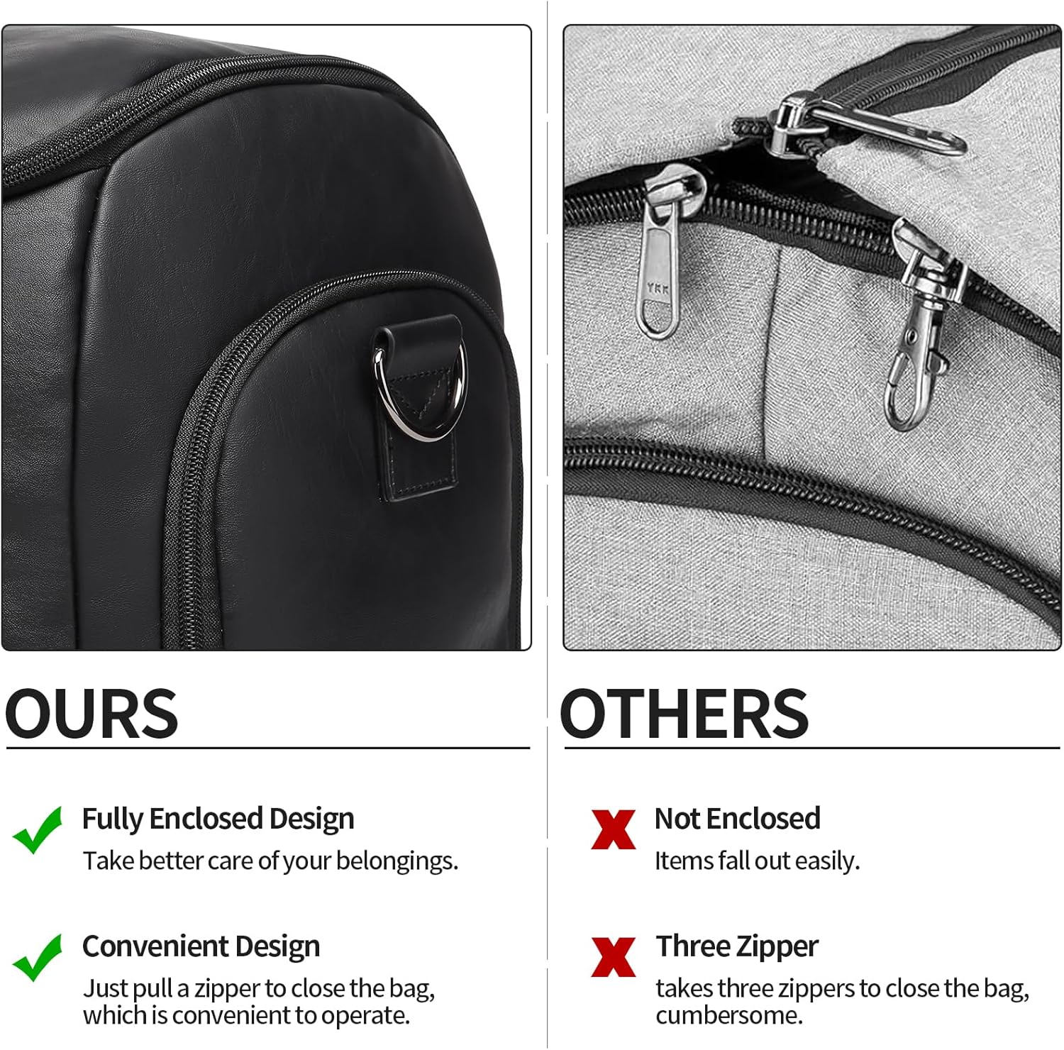 Seyfocnia Carry-On Garment Bag - Convertible Travel Suitcase for Men & Women | Black 2-in-1 Design