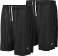 NY Threads Men's Athletic Shorts - Quick Dry, Lightweight Running & Workout Gym Shorts with Pockets | 2 Pack