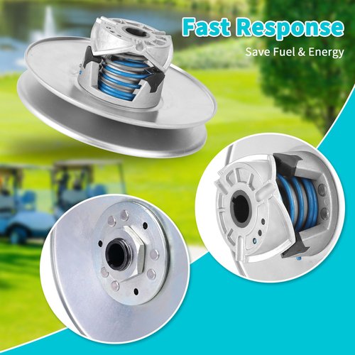10L0L Golf Cart Torque Driven Clutch Compatible with Club Car DS & Precedent 4-Cycle Gas (97-15), Carryall Turf XRT (97-up), Pioneer (01-04), 4-Cycle Gas Models OEM# 101834001