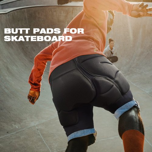 Soared 3D Protection Hip Butt XPE Padded Shorts for ski, ice Skating, Snowboarding, Skateboard for Men Women Black