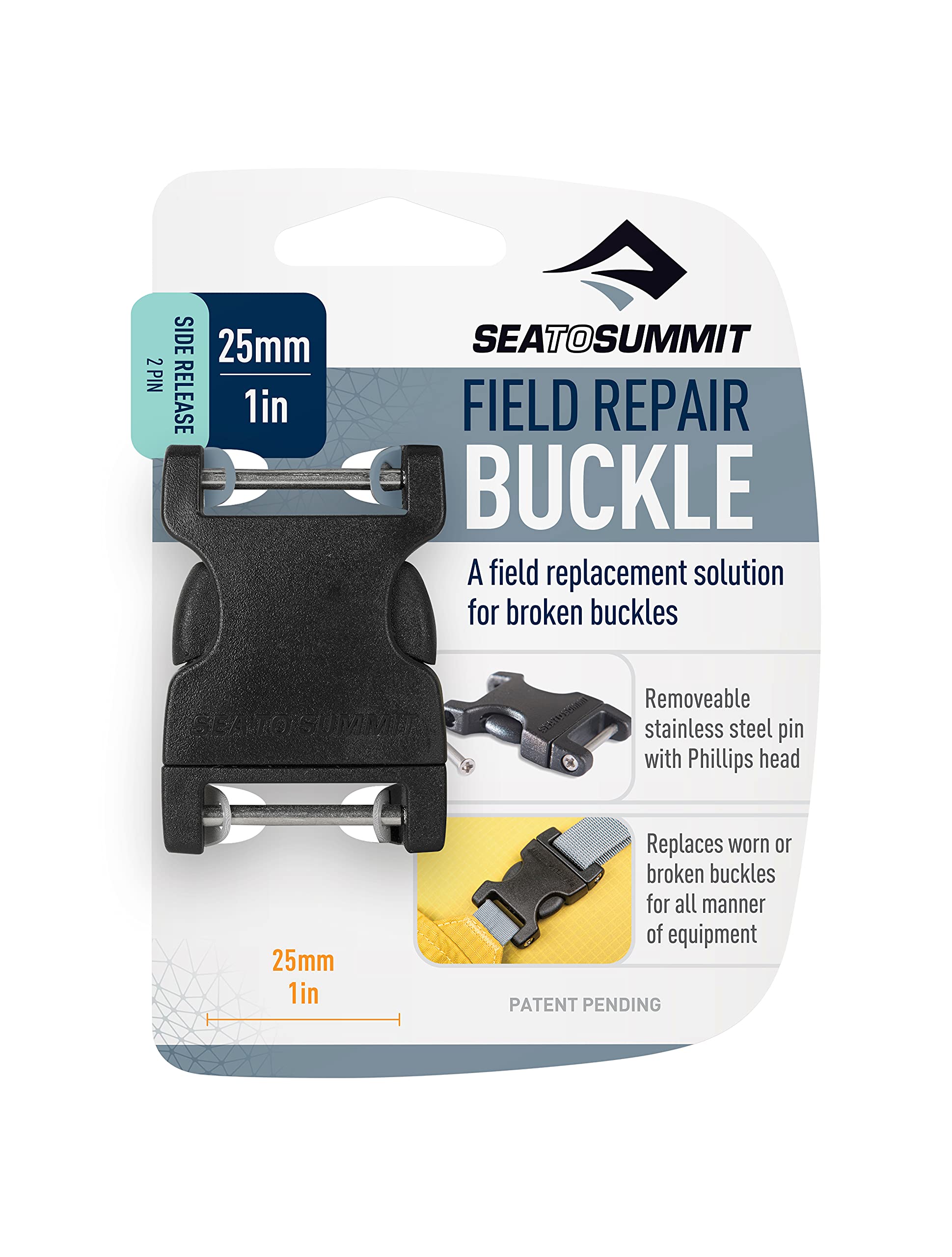Sea to Summit Field Repair Buckle - Side Release 2 Pin 1" / 25mm