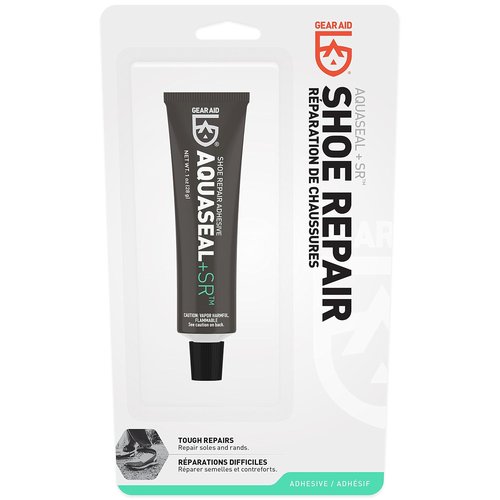 GEAR AID Aquaseal SR Shoe Repair Adhesive - Fix Holes in Hiking Boots & Shoes, Clear, 1 oz