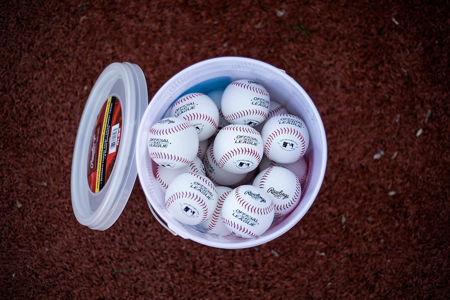 Rawlings Official League Practice Baseballs - Youth 8U | OLB3 | 24 Count Bucket for Recreational Use