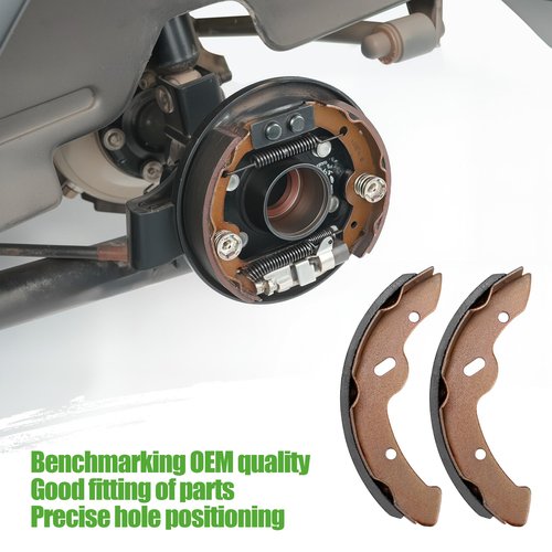 Golf Cart Brake Shoes Pads & Brake Spring Kit Assembly for EZGO TXT Medalist 1997-UP, Workhorse 1996-UP and Yamaha G9-G22, OEM 27943G01, 27944G01, 70795G01, JN6-F5331-01-00