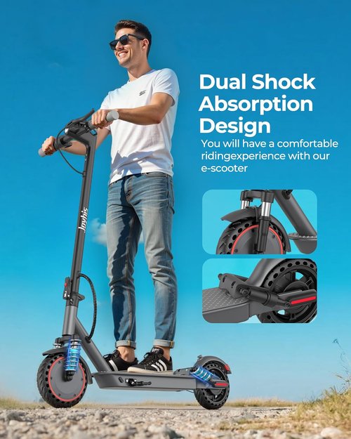 Joyhis Electric Scooter for Adults - Fast 19/22MPH, 15/22 Mile Range, 8.5"/10" Tires | Folding E-Scooter with Dual Suspension & App Control