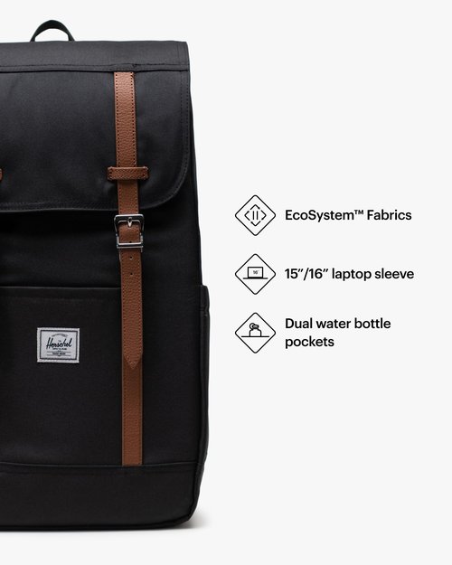 Herschel Retreat™ Backpack, Black, Standard - 23L