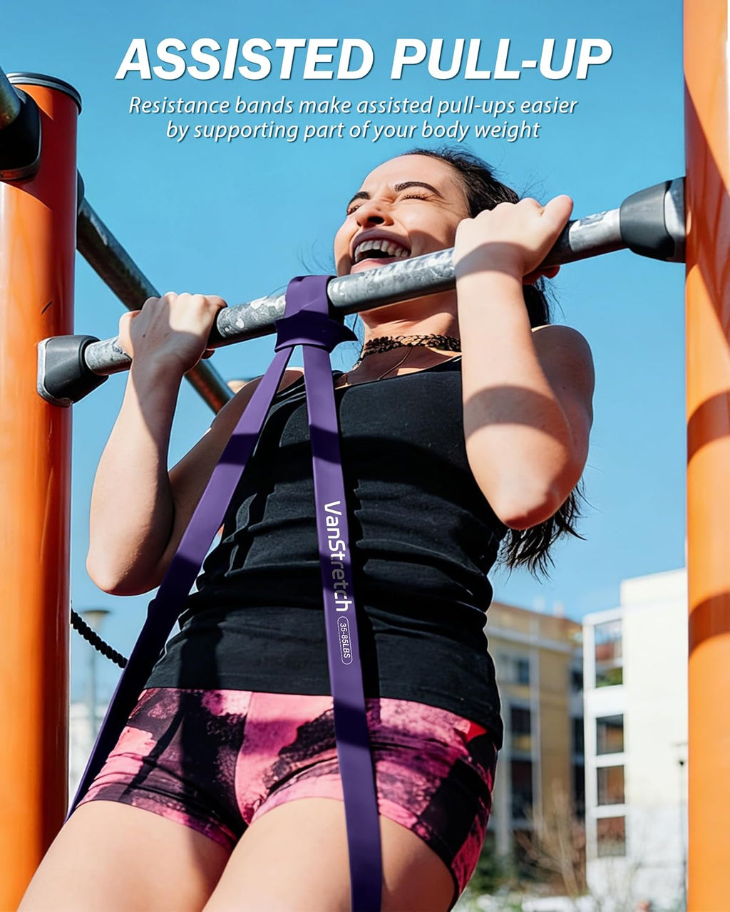Skiennix Resistance Bands - 5-Level Elastic Pull-Up Assistance Set for Home Workouts & Fitness Training