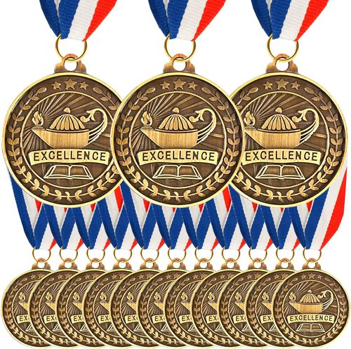 GOLDGE 36Pcs Bronze Winner Medals - 2'' Awards with Neck Ribbons for Academic Competitions & Graduation