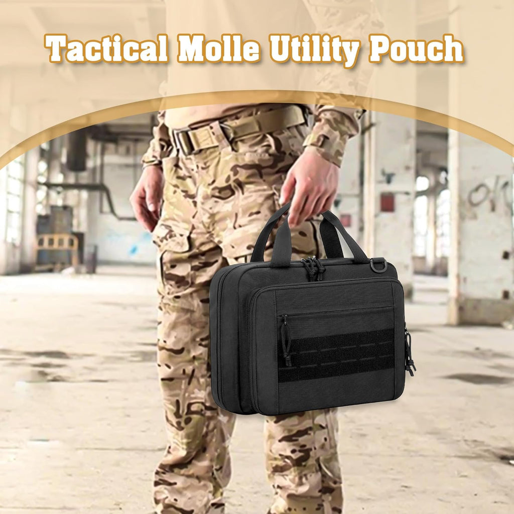 Skiennix Tactical Rifle Magazine Pouch - 8 Pocket Holder with Molle Straps & Lockable Zippers