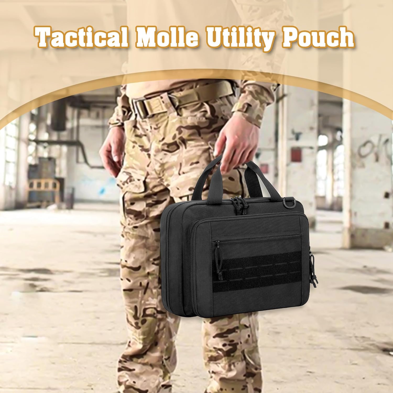 Skiennix Tactical Rifle Magazine Pouch - 8 Pocket Holder with Molle Straps & Lockable Zippers