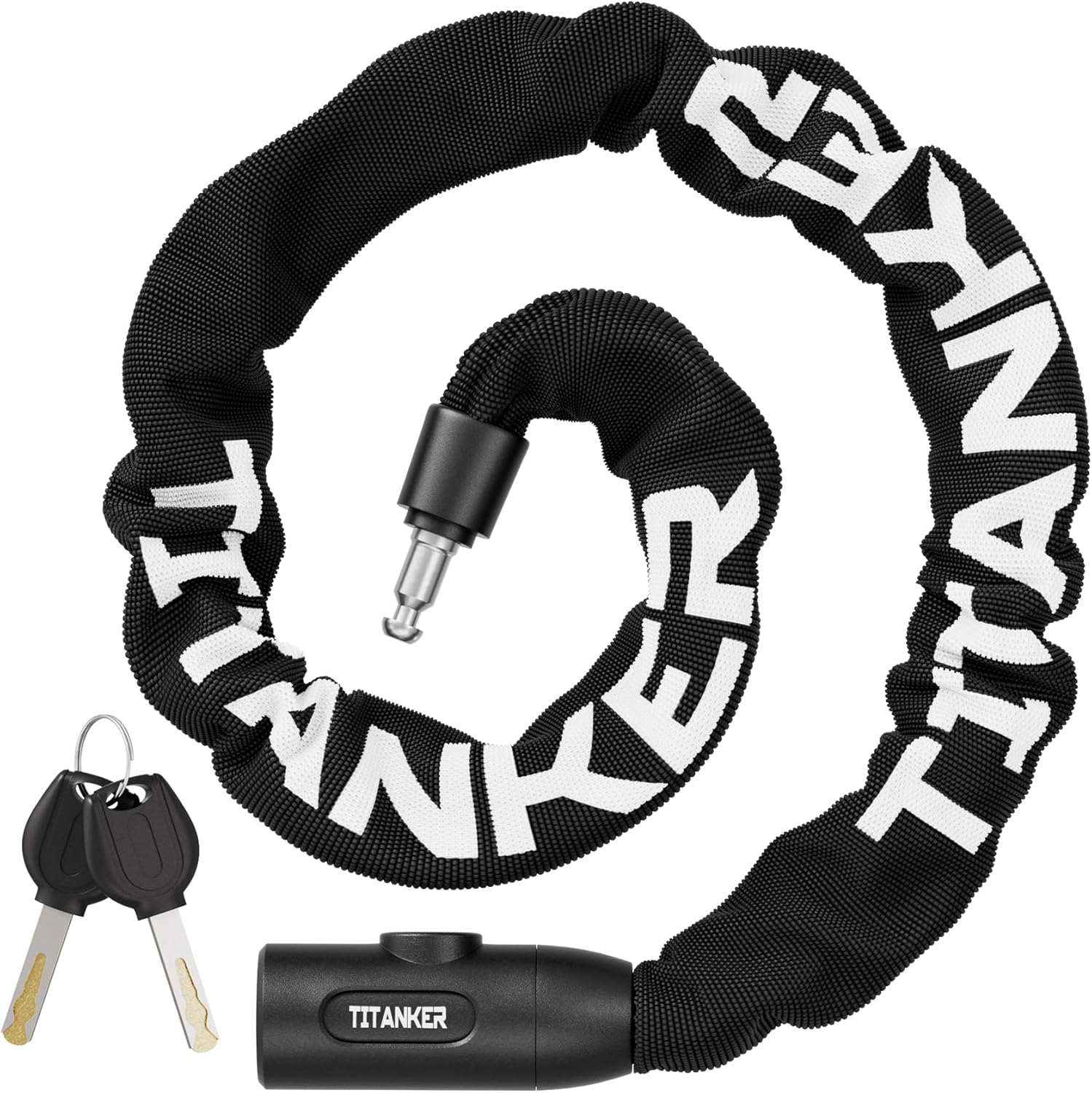 Titanker Heavy Duty Bicycle Lock Chain - 3 Feet Anti-Theft Security Lock for Bikes & More (6mm Thick)