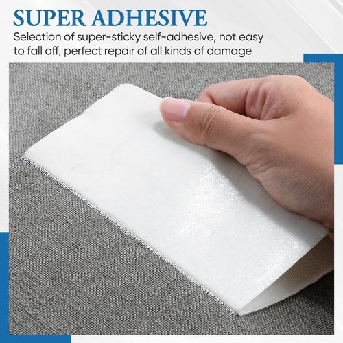 Canvas Patch | 6-Piece Self-Adhesive Waterproof Repair Kit - 5.5 x 8 Inches for Tents, Sofas, Boats & More (Gray)