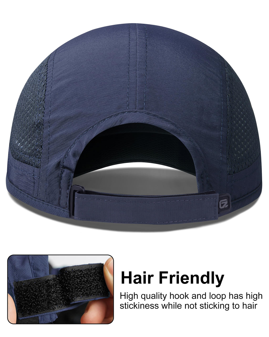 GADIEMKENSD Men Outdoor Hat Reflective Folding Running Sport Hats Summer Cool UPF 50 Sun Unstructured Baseball Caps for Men Women Breathable Light Quick Dry Travel Golf Hat Blue