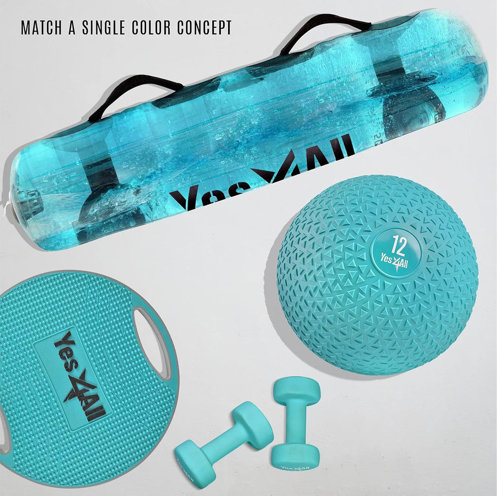 Yes4All Slam Balls - Durable 10-40lb Weighted Workout Ball for Core Strength Training