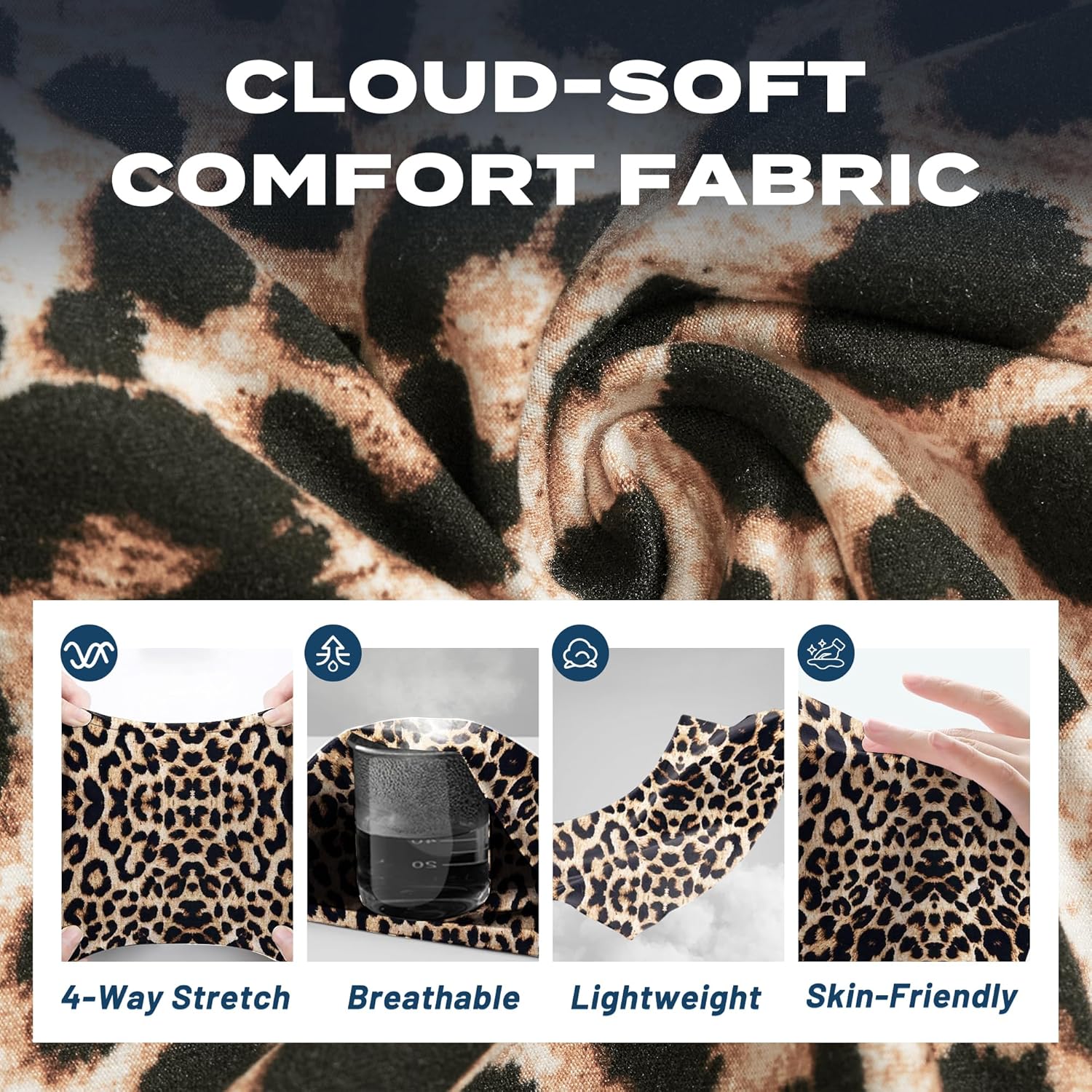 Sundwudu Biker Shorts for Women - High Waist Tummy Control | 4 Pack Summer Workout Shorts