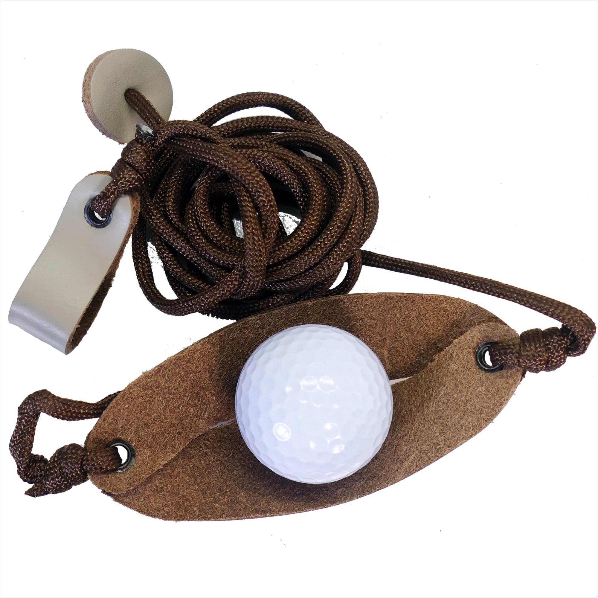 Old-Fashioned Slingshot Rock Sling Tennis Ball Thrower Shepherds Sling (3packs)