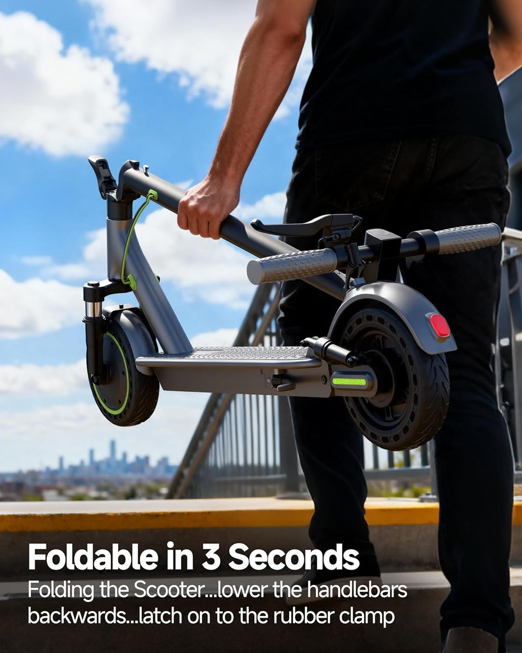 Roinside Electric Scooter - High-Speed Commuting with 350W/500W Motor | 8.5"/10"/14" Solid Tires, Long-Range Up to 24 Miles