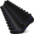 COOPLUS Men's Ankle Socks - Cushioned, Breathable Low Cut with Arch Support | 6 Pairs