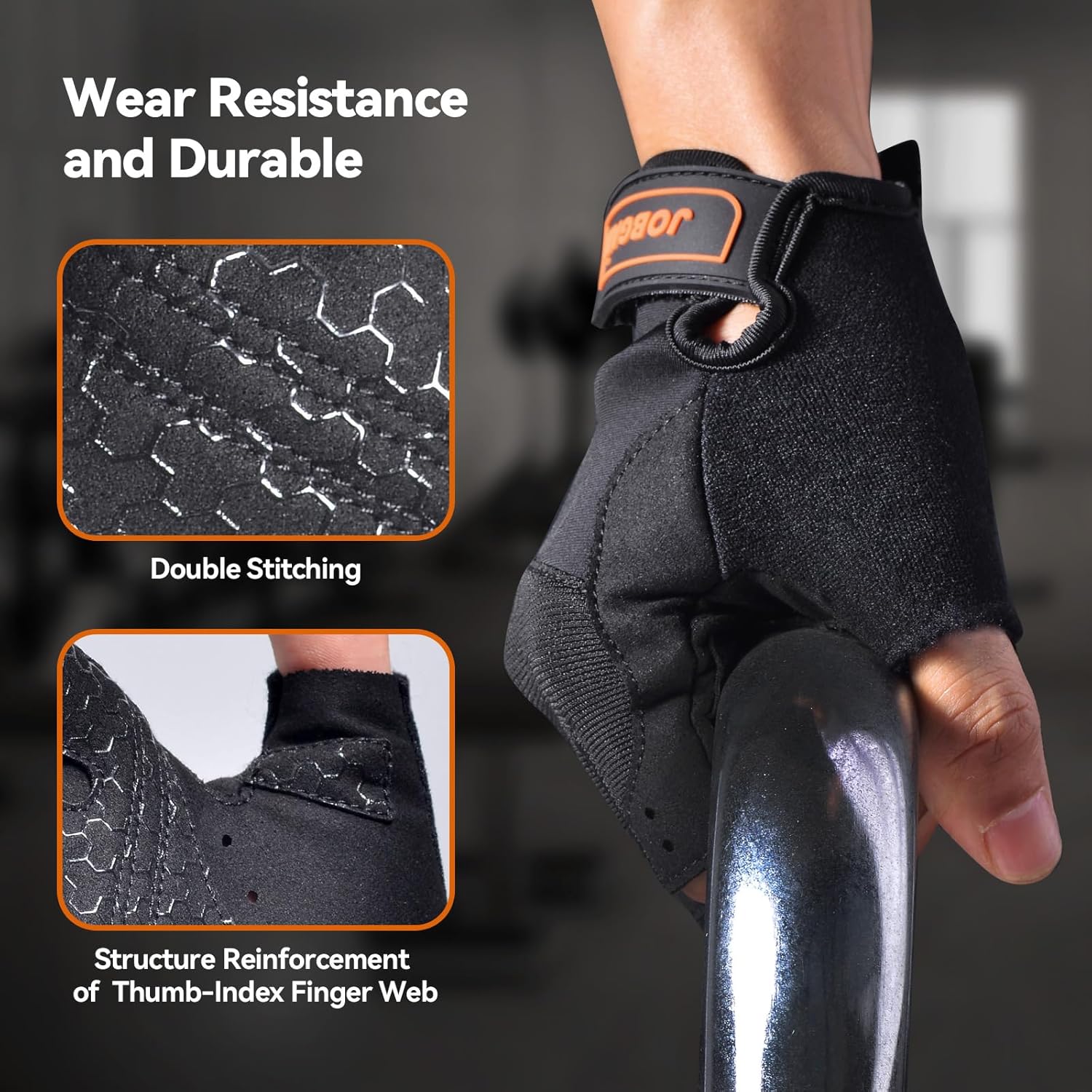 Skiennix Workout Gloves - Breathable Weight Lifting Gloves with Grip & Shock Absorption | Full Palm Protection for Gym & Fitness