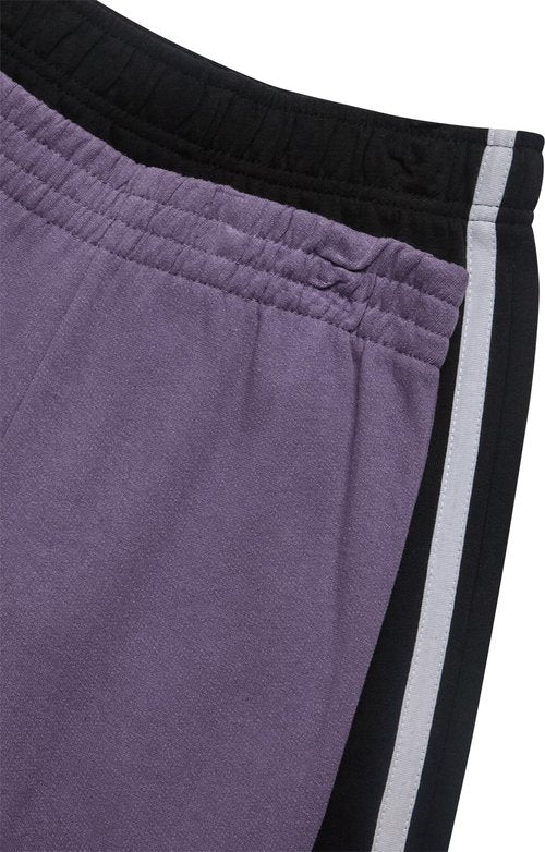 RBX Girls Sweatpants - 2 Pack Lightweight Fleece Joggers with Elastic Waist - Soft Athletic Pants for Girls, Size 7-8, ICY Purple/Black