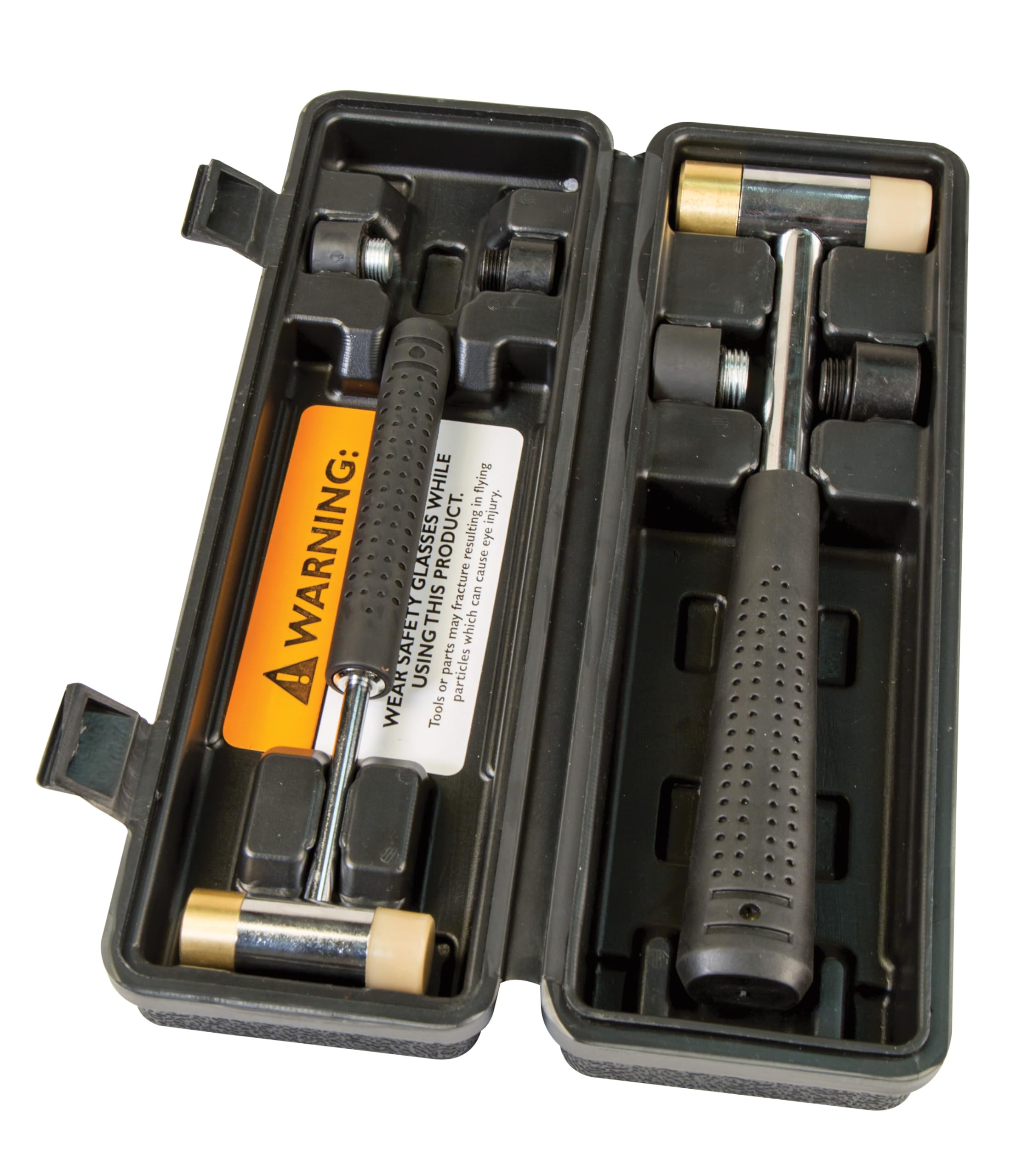 Wheeler Interchangeable Hammer Set Includes Two Hammers with Metal, Brass, Nylon, and Rubber Heads for Gunsmithing