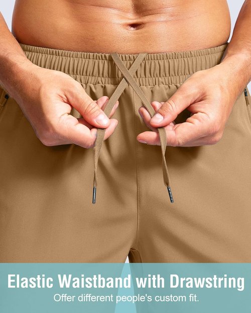 G Gradual Men's Athletic Running Shorts - Quick Dry with Zipper Pockets | Available in 5", 7", 9" Sizes