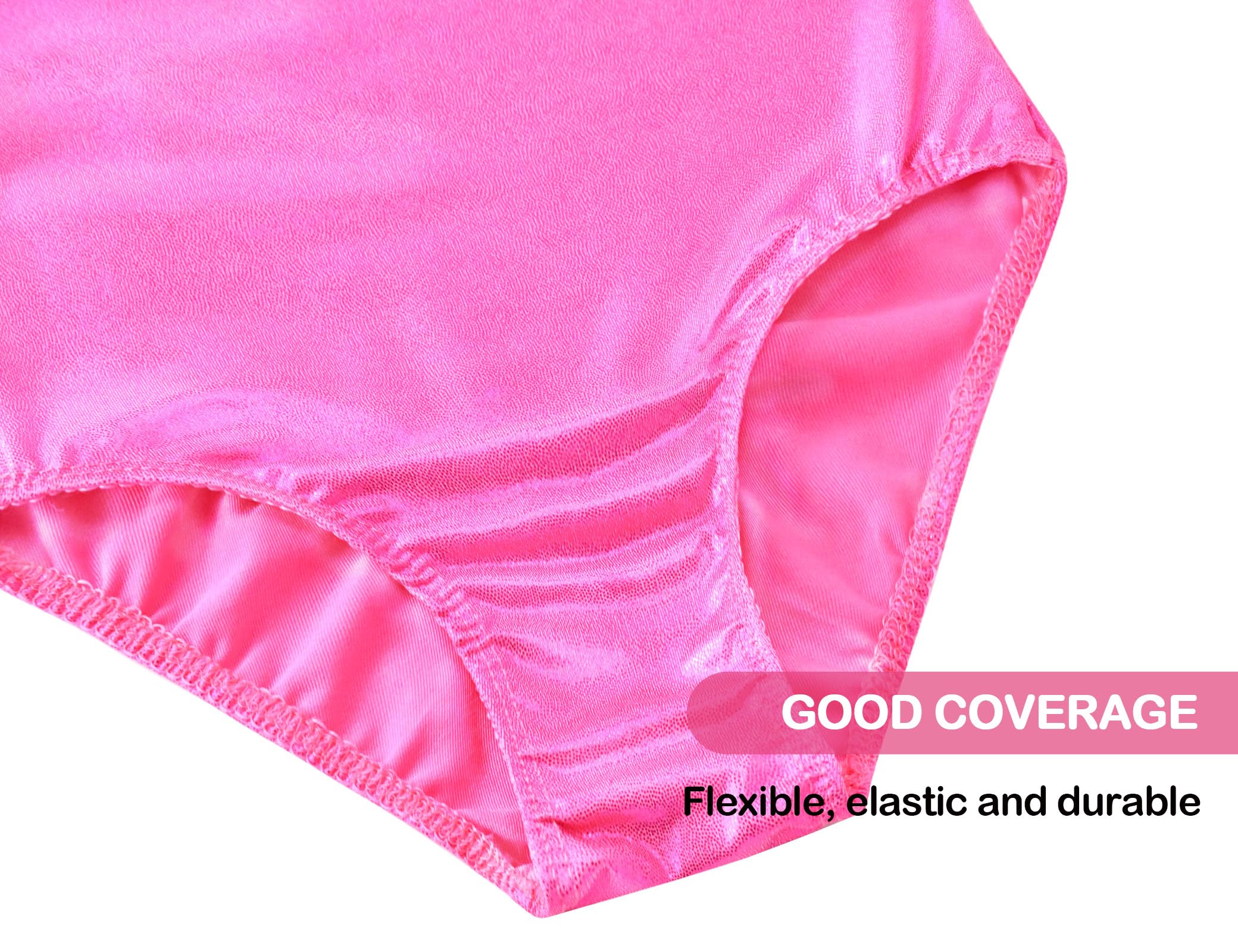 Domusgo Leotards for Girls Gymnastics Size 4t 5t One Piece Sparkle Hotpink Sleeveless Gym Outfits