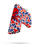 King Pins Golf Red White Blue Camo Headcovers - Premium Quality Golf Headcovers. Embroidered Hand-Made Leather, Stylish Golf Club Cover - Customize Your Golf Bag (Blade)