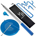MD 5 in 1 Extendable Disc Golf Retriever (16FT) Telescopic Disc Golf Retriever-Disc Retriever with Stainless Steel Frame Multiple Hooks & Carry Bag-Disc Golf Retriever Pole for Tree Bushes & water