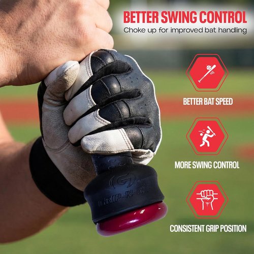 Grip-N-Rip Knob Stacker Choke-Up Ring for Baseball/Softball Bats - Custom Fit & Comfort