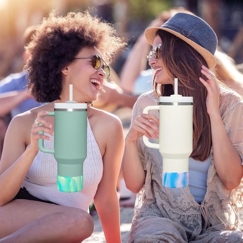 HEYSKAY Silicone Boot Base - 2pcs Protective Flask Cover for Stanley Quencher & Hydro Sport Bottles